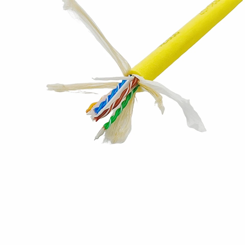 PDK81601-UTP CAT6 Buoyant Ethernet Kab - UTP CAT6, Bare Copper, PE izolasyon, jakèt TPU kimen, pou done subsea ak rezo k ap flote